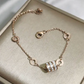 Sparkling Roman Numeral Charm Bracelet