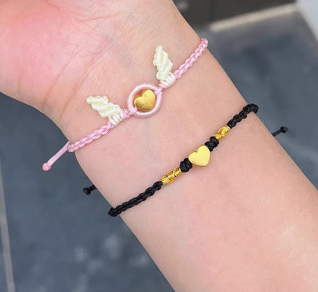 HeartCharm™ Friendship Bracelets – Gold Heart Duo
