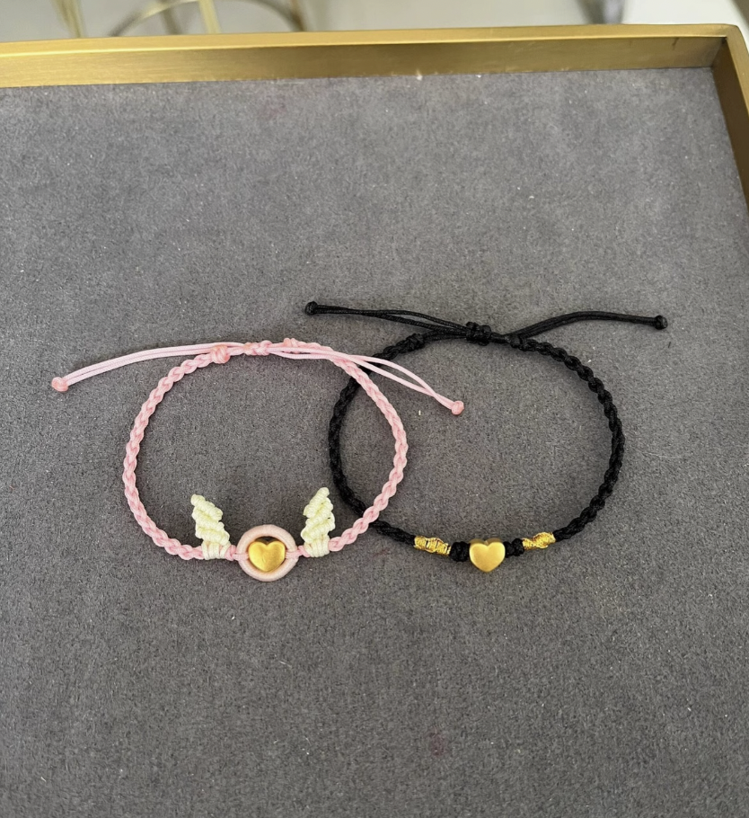 HeartCharm™ Friendship Bracelets – Gold Heart Duo