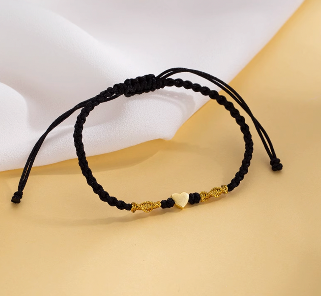 HeartCharm™ Friendship Bracelets – Gold Heart Duo