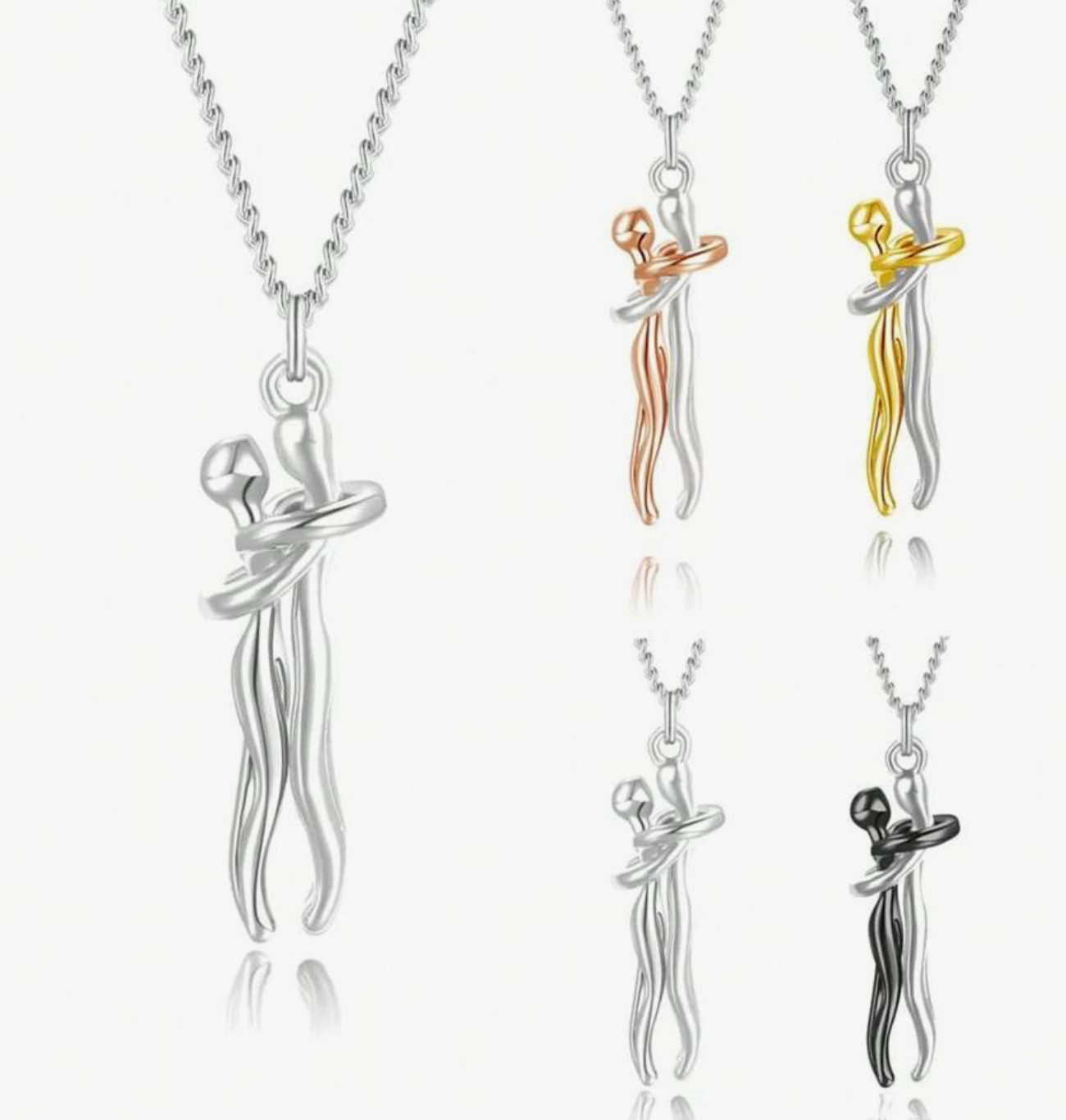 Hugging Couple Necklace 💑✨