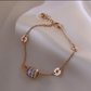 Sparkling Roman Numeral Charm Bracelet
