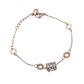 Sparkling Roman Numeral Charm Bracelet