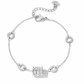 Sparkling Roman Numeral Charm Bracelet