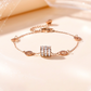 Sparkling Roman Numeral Charm Bracelet
