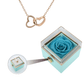 ROTATING ETERNITY ROSE BOX - W/ ENGRAVED NECKLACE