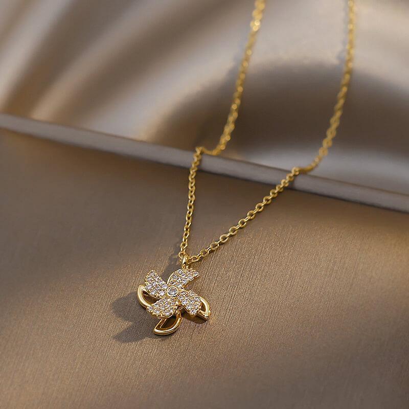 Lovely Rotating Windmill Necklace