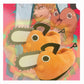 Anime Orange Dog Pochita Chainsaw Man Plush Indoor Home Slipper Shoes