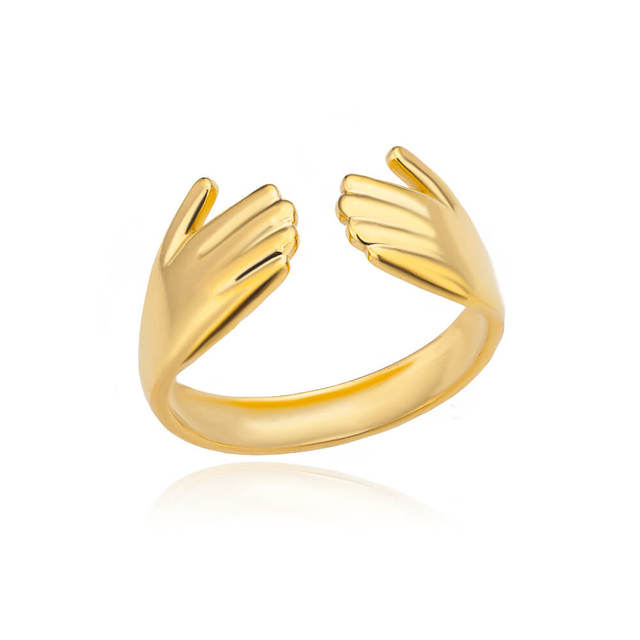 Bold Gothic Rings with Muscle Hand Design