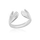Bold Gothic Rings with Muscle Hand Design