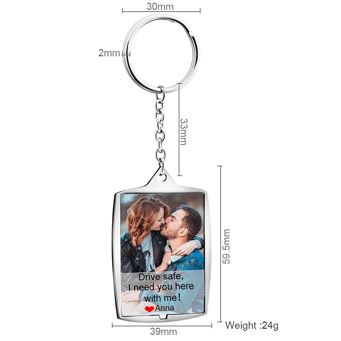 Drive Safe I Need You Here, Personalized Keychain
