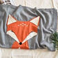 Baby Blankets Autumn Baby Toddler FOX Bedding Newborn Knitted Crawling Blanket Baby Bed Newborn Wrap Blanket Wrap Soft Blankets