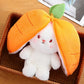 Carrot Rabbit Plush Toy Stuffed Soft Bunny